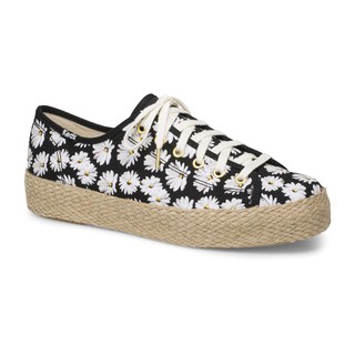 Keds รุ่น Triple Kick Daisy Black รองเท้าผ้าใบ ผู้หญิง สี BLACK - WF60083