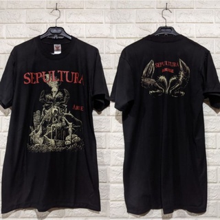 เสื้อยืดผ้าฝ้ายพิมพ์ลายขายดี เสื้อยืด พิมพ์ลาย Arise SEPULTURA BAND