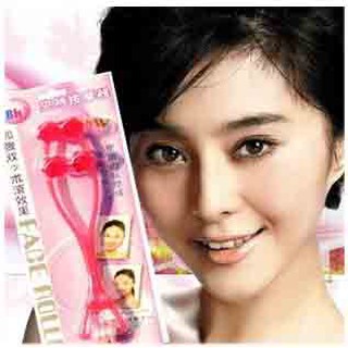 ลูกกลิ้งทำให้หน้าเรียว รุ่นสองลูกกลิ้งFace Up Rollers Massage Slimming Remove Face Neck Line 2in1