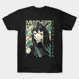 เสื้อยืด ผ้าฝ้าย พิมพ์ลายอนิเมะ Demon slayer Muichiro Tokito สไตล์ฮาราจูกุ แฟชั่นฤดูร้อน สําหรับผู้ชาย และผู้หญิง