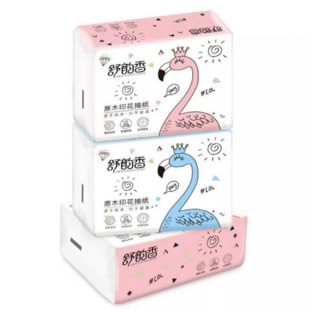 [F-01]ทิชชู่ฟามิโก้ แบบแผ่นพกพา หนา 3 ชั้น 210 แผ่น คุณภาพดี ไม่เป็นขุย