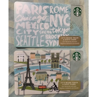 บัตร Starbucks  เพื่อการสะสม Paris