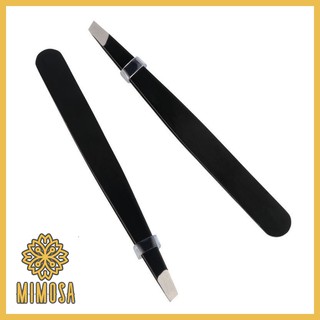 MIMOSA Slanted Tweezer มี 2 รุ่น ปลายเฉียง ปลายแบน BK อย่างดี ที่ถอนขนคิ้ว ที่ถอนขน