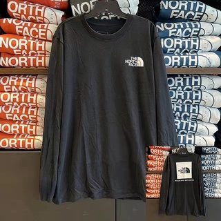 The NORTH FACE เสื้อยืดคอกลม แขนยาว พิมพ์ลาย สไตล์สปอร์ต สําหรับผู้ชาย สินค้าใหม่