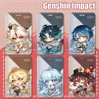 ใหม่# กระเป๋าใส่บัตร ลายอนิเมะ Genshin Impact Card Holder Xiao Hutao Ningguang Sucrose น่ารัก คุณภาพสูง สําหรับนักเรียน