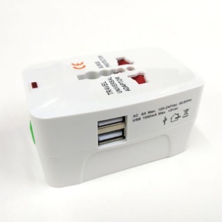 Travel Universal Adapter with  2 USB ปลั๊กไฟแปลงใช้ได้ทั่วโลก