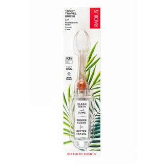 Radius Tour Travel Toothbrush - Orange แปรงสีฟัน - สีส้ม (33g)