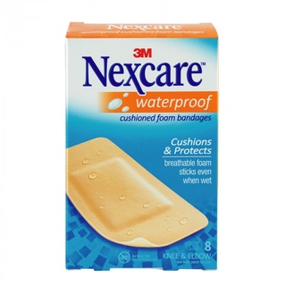 3M Nexcare Waterproof Cushioned Foam Bandages Cushions &amp; Protects พลาสเตอร์ ปิดแผล กันน้ำ แบบโฟม ขนาด 8 ชิ้น 18374