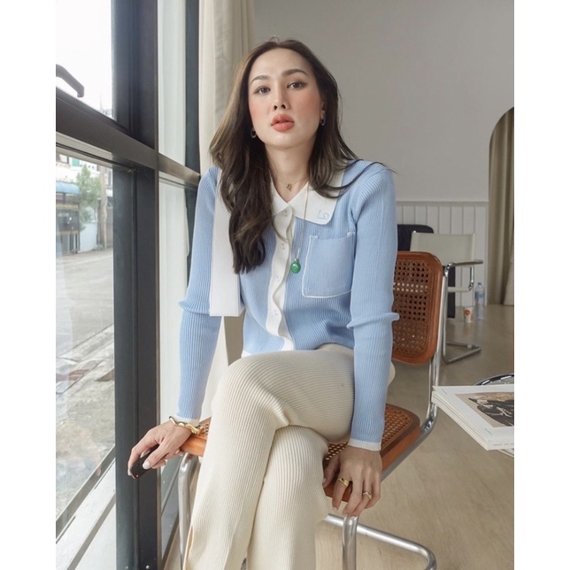 YeJin cardigan สีฟ้า จาก loonystore