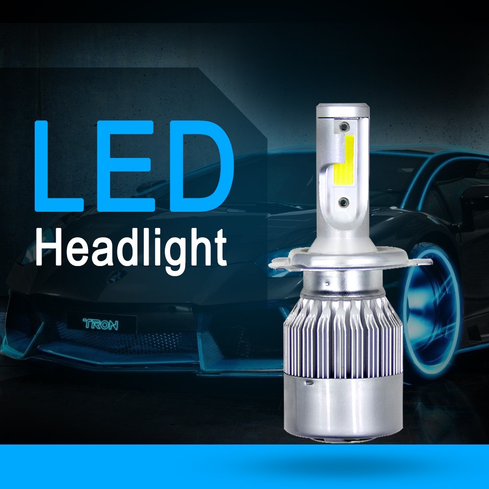ไฟหน้าติดรถยนต์ C6 LED Car Headlight Auto LED Fog Lamp ไฟตัดหมอก 9004/HB1 6000K 2 ชิ้น
