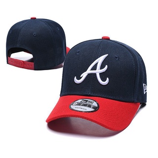 ขายดี หมวกเบสบอลแฟชั่น ลายโลโก้ MLB Atlanta Braves ปรับได้ สไตล์ฮิปฮอป สําหรับผู้ชาย และผู้หญิง TAB0 jSAA