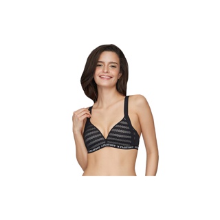 Playboy Intimates Body Scapes Triangle Bralette Black/OW