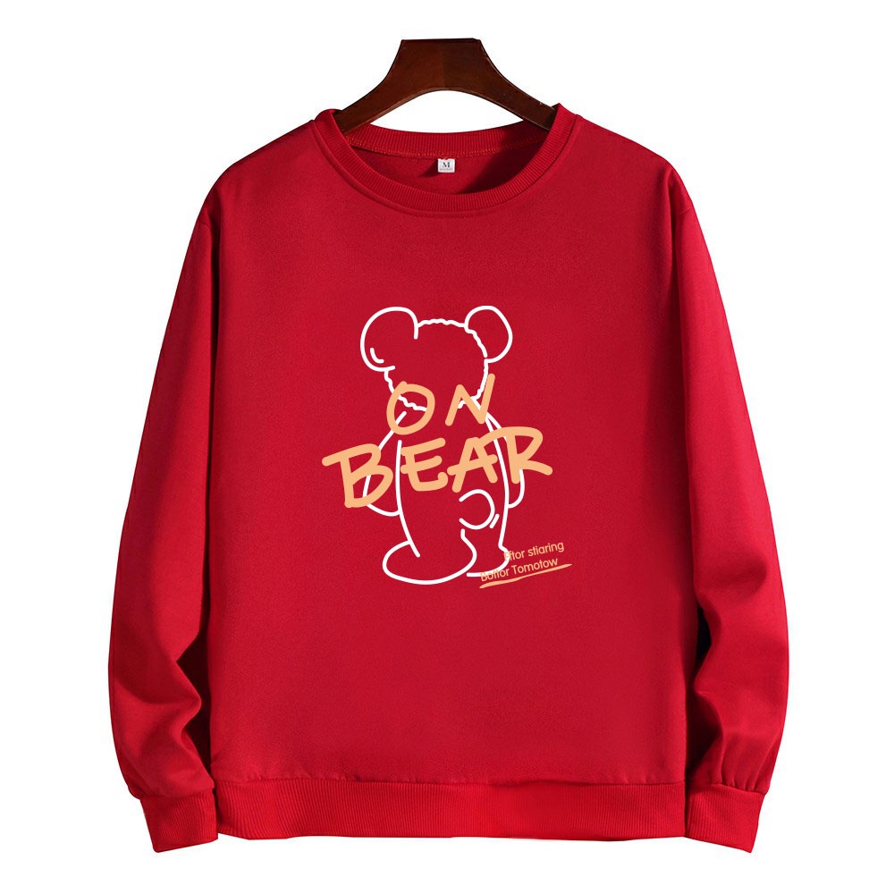 เสื้อสเวสเตอร์แขนยาว พิมพ์ลายเเฟชั่น . ลายการ์ตูนน่ารัก สเวตเตอร์ผู้หญิงผู้ชายฯO-562