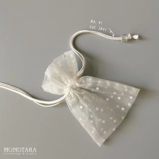 MOMOTARA No.91 (ชุดที่ 1) เทปถักร่อง Soutache Braid ขนาด 0.3 CM ยาว 36 หลา เชือก เทป diy วัสดุตกแต่ง cord rope