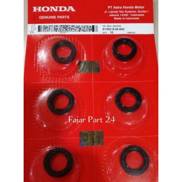 91202-KJ9-003 ซีลน้ํามัน 20X32X6 SIL AS GARDAN PULLEY BEAT SCOOPY GENIO VARIO