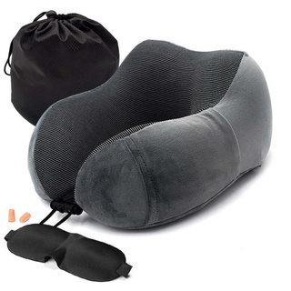 【บลูไดมอนด์】U Shaped Memory Foam Neck Pillows Soft Slow Rebound Space Travel Pillow Cervical Healthcare Bedding Drop Sho