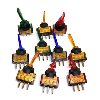 แพ็ค3ชิ้น สวิตช์โยก มีไฟ CONNECTIONS 12VDC GROUND ACC POWER