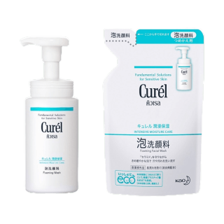 Set Curel INTENSIVE MOISTURE CARE Foaming Wash 150ml and Curel Foaming Wash refill 130ml