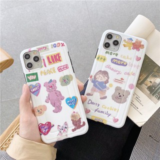 เคสไอโฟน เคสซิลิโคน 11 promax iPhone case เคสนิ่ม เนื้อซิลิโคน for iPhone X XS MAX XR  7+ 8PLUS full coverหมี LIKE TPU-S