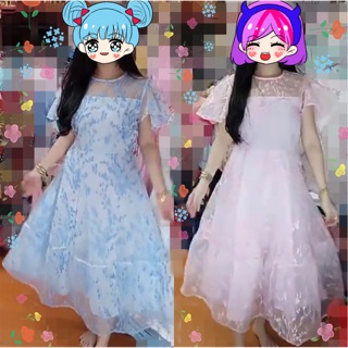 ♡แม็กซี่เดรสยาวผ้าออแกนซ่าปักดอกไม้ทั้งชุด คอกลมแขนระบายให้ลุคเจ้าหญิงฟรุ้งฟริ้งหวานแหวว สวยฉ่ำมง มีซับในทั้งชุดไม่คัน♡
