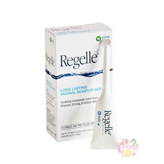 Regelle รีเจล 6 หลอด/กล่อง Exp.08/24 เจลหล่อลื่นและให้ความชุ่มชื่นในช่องคลอด ช่องคลอดแห้ง แสบคันช่องคลอด