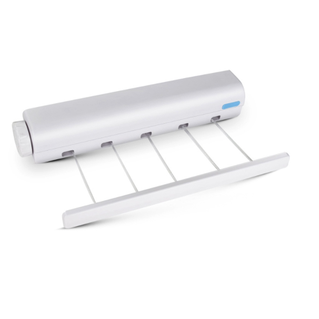 Wall Mounted Hanger Retractable Indoor Clothes Hanger Drying Rack Towel ...