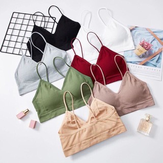 SALE‼️ชุดชั้นในกีฬา sport bra การออกแบบสายคล้องไหล่เดี่ยว มี7สีให้เลือก#1825