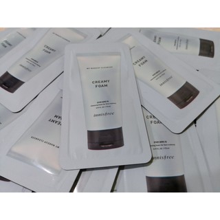 [ขั้นต่ำ10ซองคละได้ทั้งร้าน](โฟมล้างครื่องสำอางค์)Innisfree my makeup cleanser creamy foam 3ml