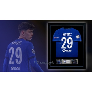 เสื้อ Chelsea 2020/2021 UCL version พร้อมลายเซ็น Kai Havertz พร้อมกรอบ