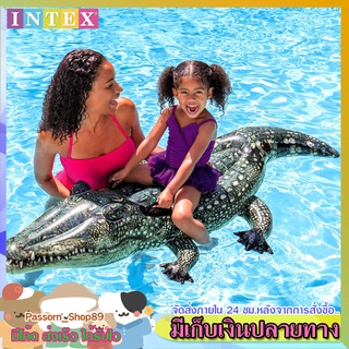 🔥ส่งเร็ว🔥 INTEX แพยางเป่าลม แพเป่าลมแฟนซี แพจระเข้เหมือนจริง REALISTIC GATOR RIDE-ON รุ่น 57551