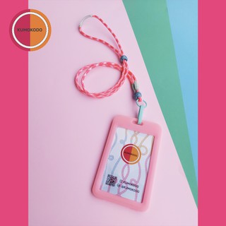 ID Strap สายคล้องบัตร ID08 ยาว 100CM (สีชมพู/ฟ้า) by KUMOKODO โปรพิเศษ ธันวาคม 2020 แถมเคสพลาสติกเข้าชุด