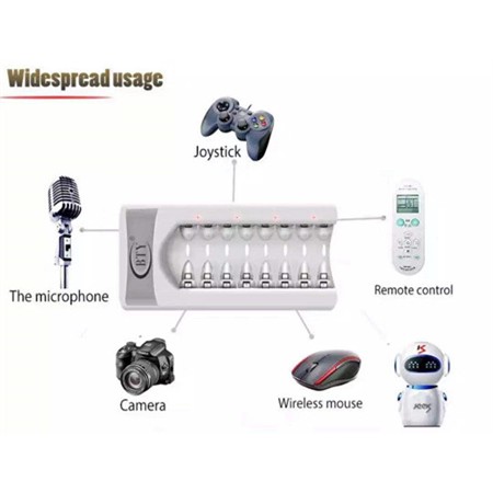 เครื่องชาร์จถ่าน AA/AAA BTY C808W 8 ช่อง ชาร์จถ่านรถกระป๋อง 1.2v