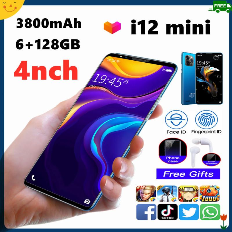 i12 mini โทรศัพท์ถูกๆ 6GB + RAM 128GB จอ 4 นิ้ว Full HD  3800 mAh รองรับซิมการ์ด Thailand ทุกรุ่นโทร