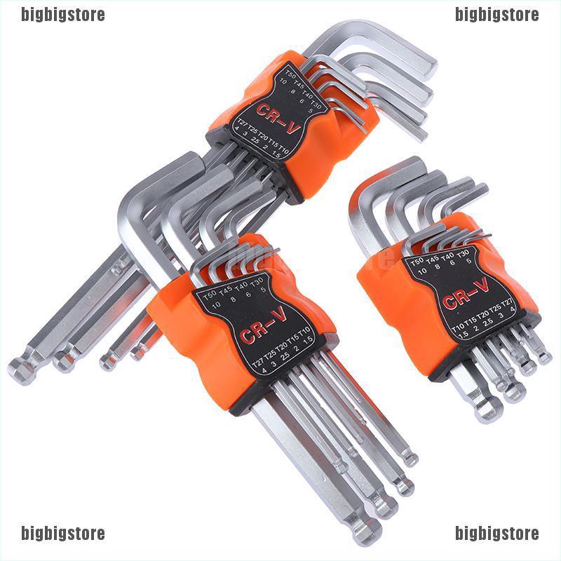 {BIG}L wrench ball end long arm hex key allen wrench set powerful