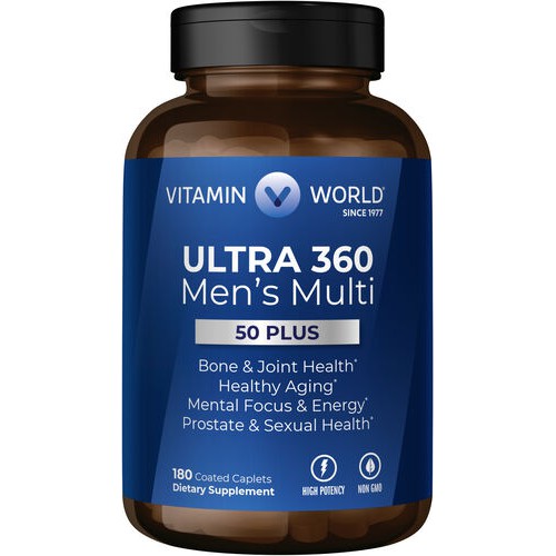 วิตามินรวมสำหรับผู้ชาย วัย 50 ขึ้นไป ULTRA 360 Men's Multi 50+ 180 Tablets Vitamin World 42735 EXP08/24