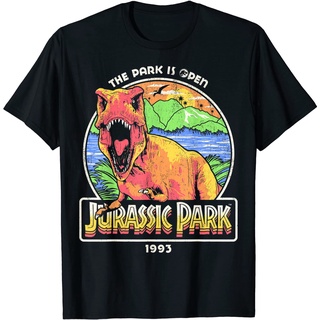 tshirtเสื้อยืดคอกลมฤดูร้อนเสื้อยืด พิมพ์ลายโลโก้ The Park Is Open Juric Park 1993 สําหรับผู้ชายSto4XL