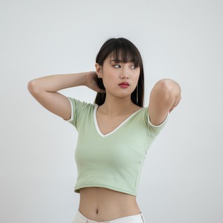 Mist of rain - Baby knit crop - Green tint