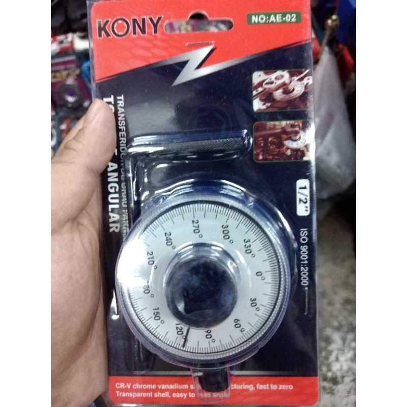 kony เกจ์ตั้งองศา เกจ์วัดแรงบิดแบบองศา ขันน๊อตฝาสูบ 1/2" AE-02
