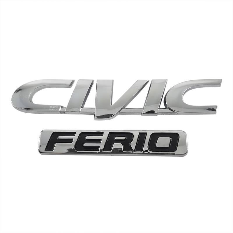1 x ABS CIVIC FERIO โลโก้รถอัตโนมัติด้านหลังสัญลักษณ์สติกเกอร์เปลี่ยนสําหรับ HONDA CIVIC ราคา ถูกที่สุด ดีลบีเคเค