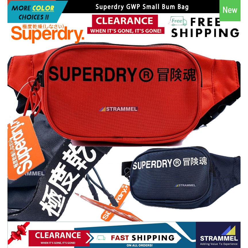 Superdry GWP Small Bum Bag - ตัวเลือกหลายสี - กระเป๋ากระเป๋าคาดเอวกระเป๋าด้านข้างกระเป๋าสะพายกระเป๋า