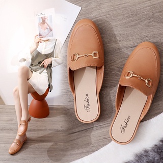 Baotou Shoes  ยามว่าง  รองเท้าแตะสตรีแบบสวมรองเท้าแตะ SF421518