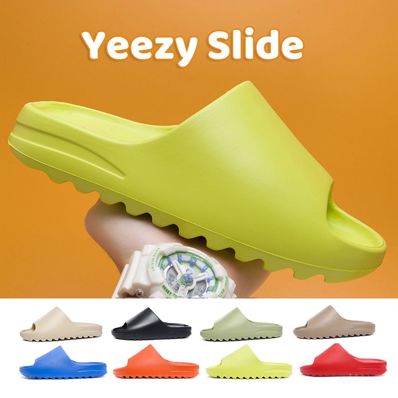 รองเท้าแตะ EVA Yeezy Slide สีส้ม ฟ้า เขียว ฟ้า ใส่สบาย สําหรับทุกเพศ eu35-46