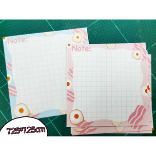 กระดาษโน๊ต ไข่ดาว-เบค่อน / note pads