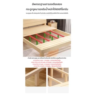 Hom heart เตียงไม้ มี3ขนาด 3.5ฟุต 5ฟุต 6ฟุตไม้คุณภาพดี bed [พร้อมส่ง]