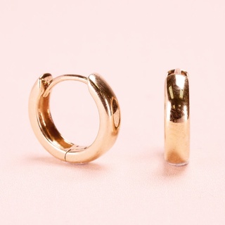 Grace Fine Jewelry ต่างหูห่วงทองแท้9K Thick hoops Small size