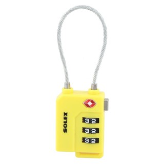 กุญแจรหัส SOLEX TSA 33W 31 MM สีเหลืองCOMBINATION PADLOCK SOLEX TSA 33W 31MM YELLOW