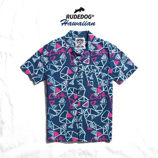 rudedog shirt เสื้อเชิ๊ตแขนสั้น รุ่น Hawaiian สีดำ กรม ไซส์ M L
