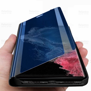 For SamsungS22 Ultra Case Smart Mirror Magnetic Flip Cover For Samsung Galaxy S22 Plus S22 Stand Shockproof Phone Coque