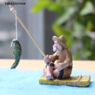 [takejoynew] ฟิกเกอร์เรซิ่น รูปปั้นคนแก่ตกปลา สําหรับตกแต่งสวน