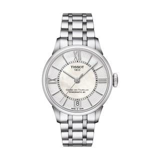 Tissot Chemin des Tourelles Powermatic 80 Lady ทิสโซต์ เชอร์แมง T0992071111800 สีขาวมุก เงิน นาฬิกาผู้หญิง